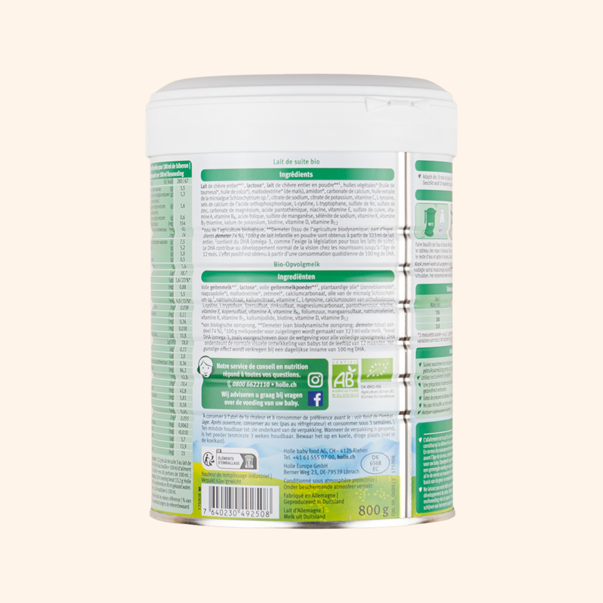 Holle Goat Milk Formula Stage 1 Dutch (800g)