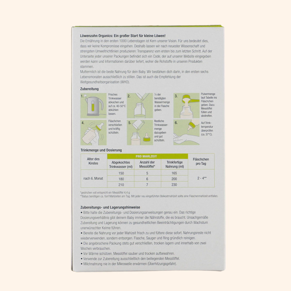 Löwenzahn Stage 2 Organic Infant Formula (500g)